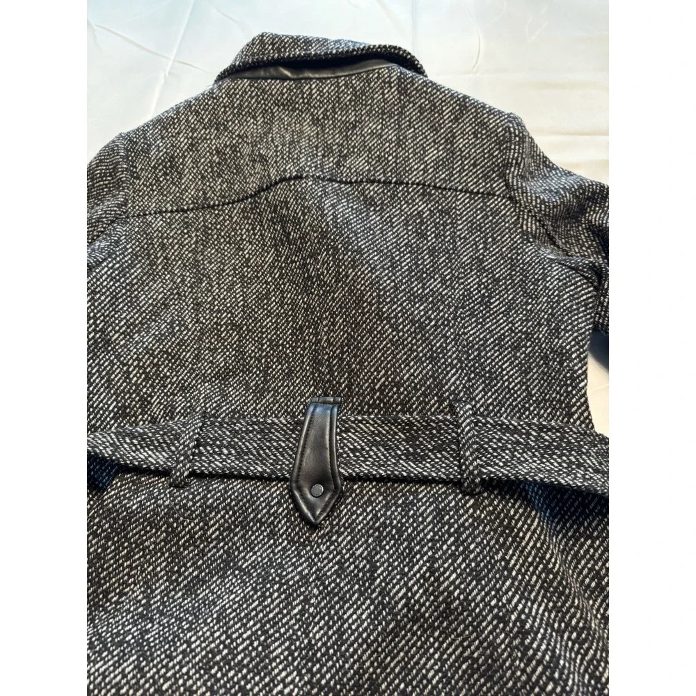 Michael Kors Wool Blend Womens Trench Coat. Jacket. Long Sleeve Black Sz M